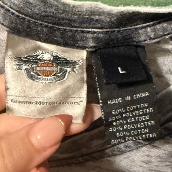 Harley-Davidson Burnout Rhinestone Logo Tee – Women’s L - Picture 3 of 11